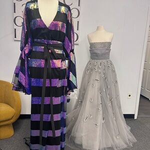 Gabrielle fiorucci bucciarelli wrap sequin gown NWT